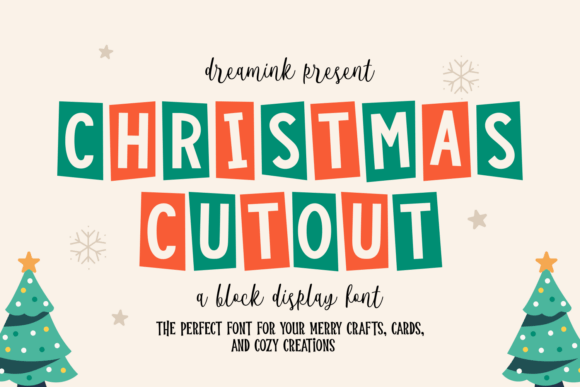 Christmas Cutout: A Handcrafted Holiday Typeface