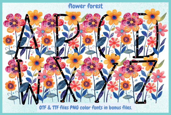 Flower Forest: A Floral Font for Nature-Inspired Design