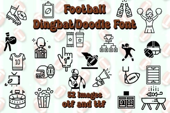 Football Doodle: 52 Playful Images for Creative Projects
