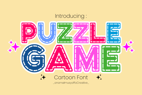 Puzzle Game: A Playful Typeface for Creative Brands