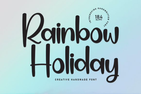 Rainbow Holiday: A Handwritten Font for Cheerful Designs